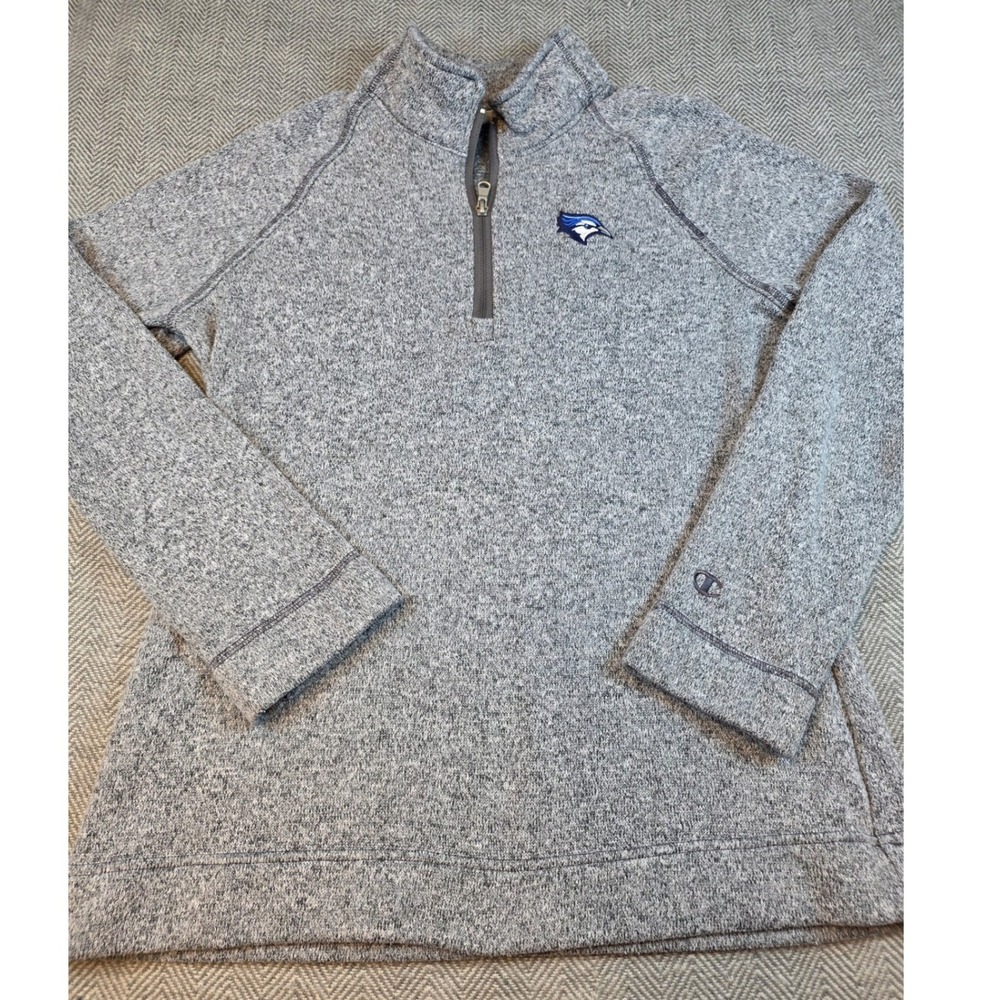 Champion Toronto Blue Jays Quarter Zip Pullover Heather Grey Mens Large MLB